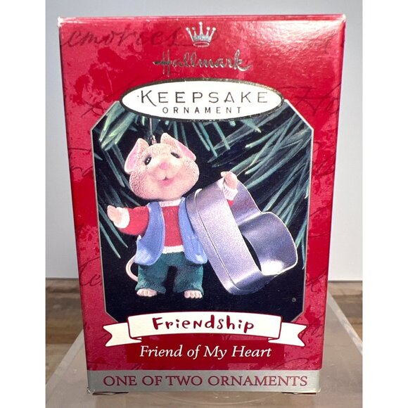 Hallmark Keepsake Ornament Friendship Friend Of My Heart Mouse With Cookie Cutte - Picture 1 of 2